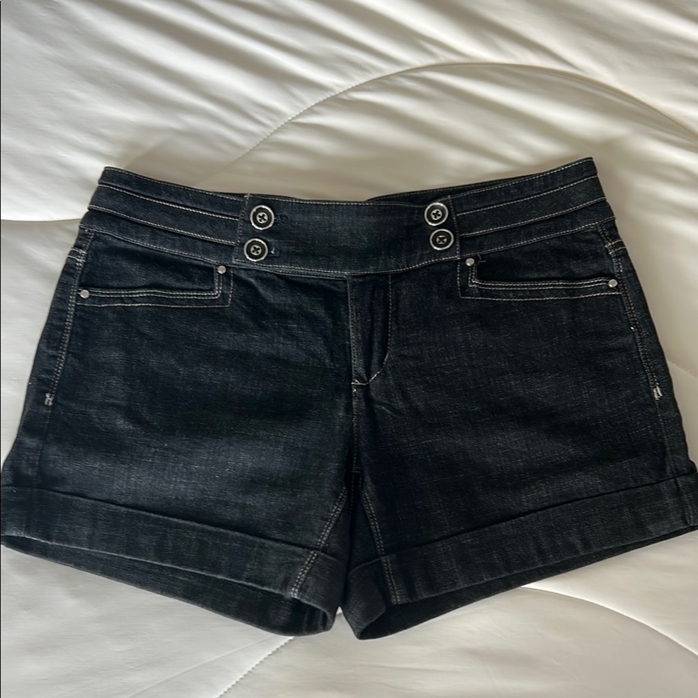 WHBM Black Denim Shorts